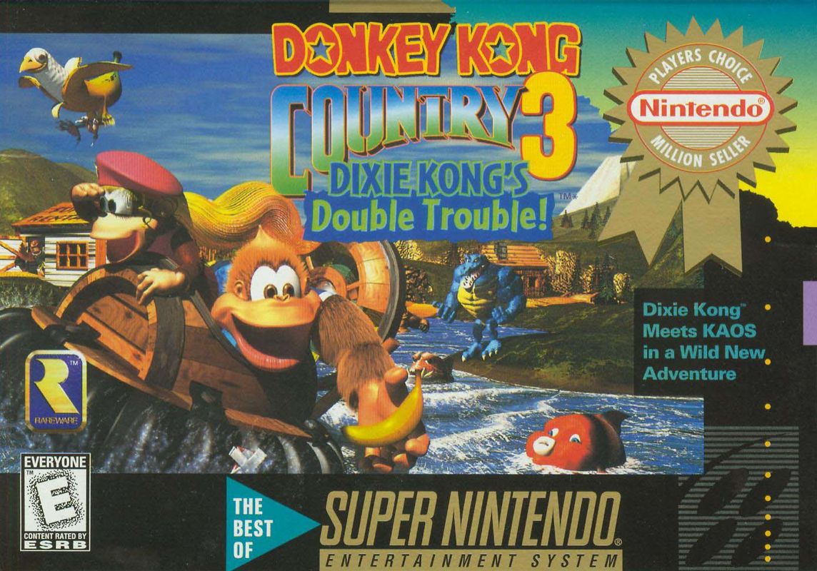 Donkey Kong Country 3 box art for GameBoy Advance